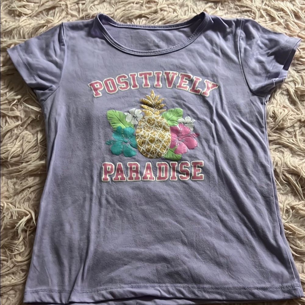 Positively Paradise Purple Kids Pajama Top